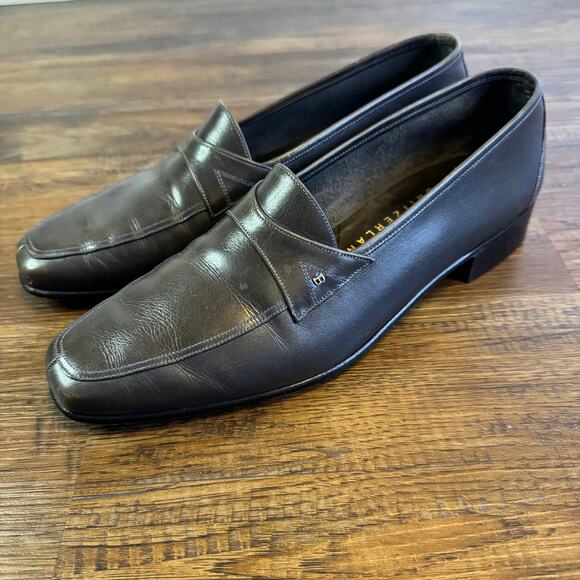 Vintage Continentals Bally Switzerland 9 M Laurence gray leather loafer R626 - Picture 11 of 14